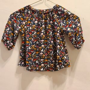 Genuine Kids by Oshkosh long-sleeved mushroom and bunny green shirt. 3T.